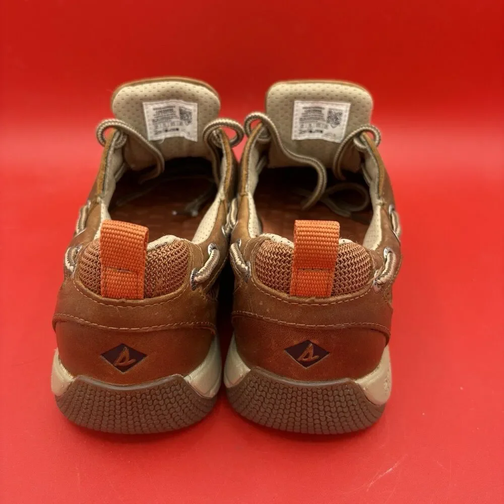 Sperry Men's Top-Sider Sea Kite Sport Moc Brown Leather Size 8.5